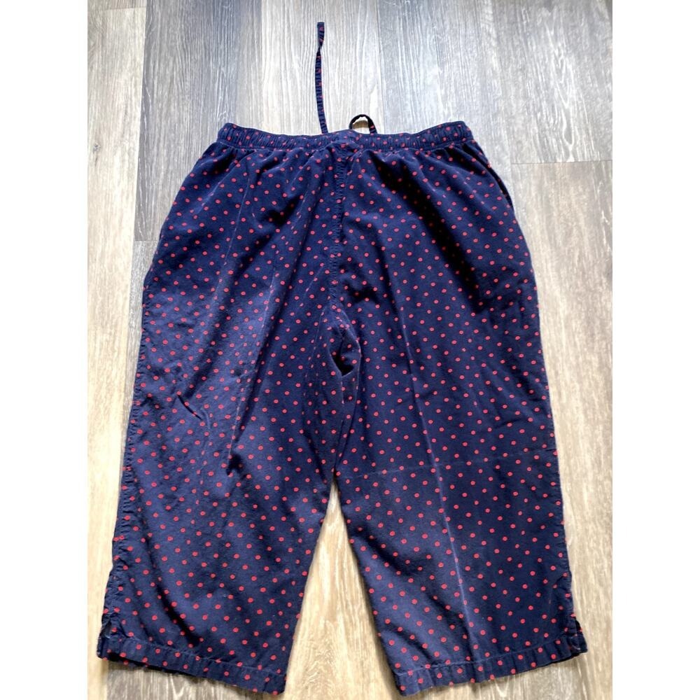 Polka Dot Cotton Blue Bloomers Capris Pants Large Twee 90s Feminine Groovy Funky - Picture 4 of 5